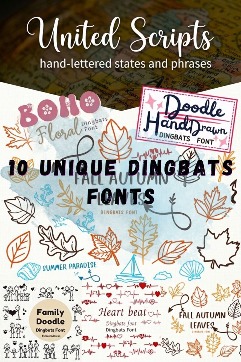 10 Unique Dingbats Fonts for Creative and Modern Designs