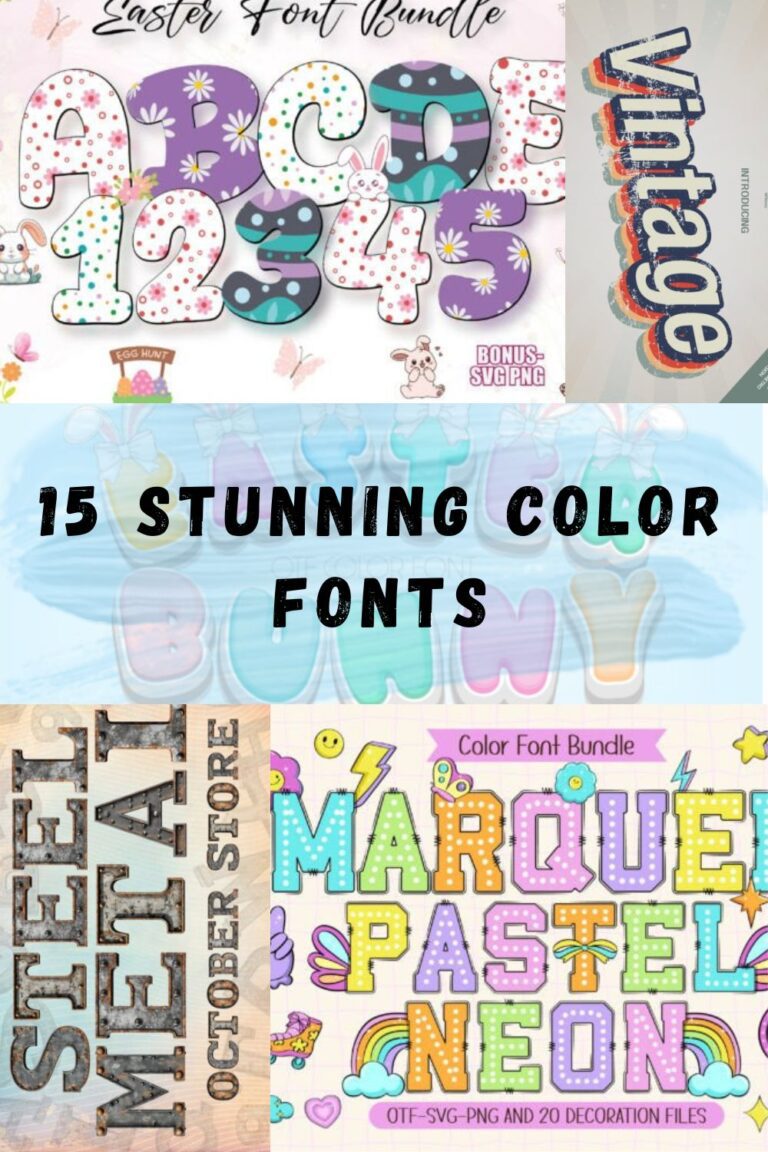 15 Stunning Color Fonts for Modern and Creative Designs