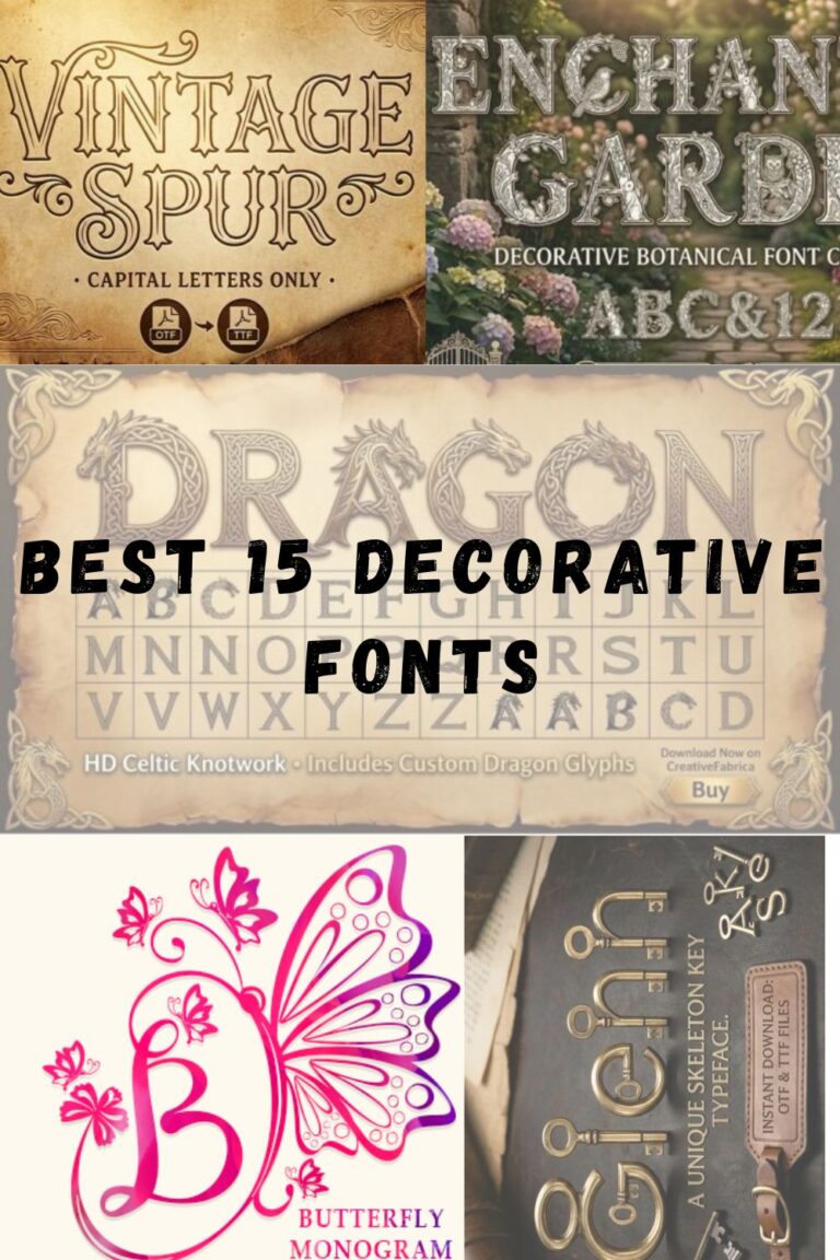 Best 15 Decorative Fonts to Make Your Designs Stand Out